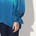 Hanako ombre top - Green Blue | Linetribe