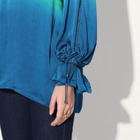 Hanako ombre top - Green Blue | Linetribe