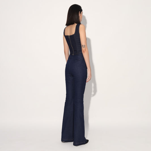 Nnylah denim corset - Blue | Linetribe