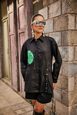 Wild Flower Black Shirt / Co-ord Set | Puja Agarwal