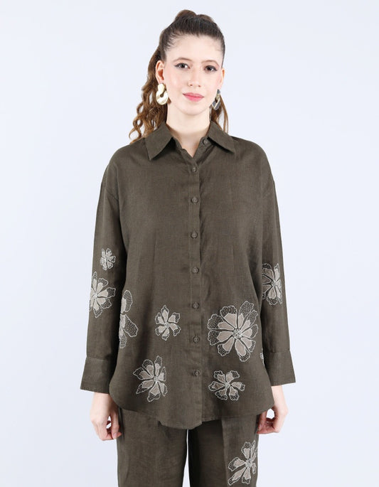 Linen Olive Patti set | Linen Bloom