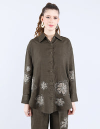Linen Olive Patti set | Linen Bloom