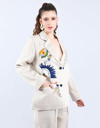 Beige Linen Blazer | Linen Bloom