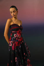 Bloom striped belle maxi | Khushbu Rathod