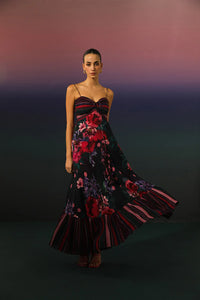 Bloom striped belle maxi | Khushbu Rathod