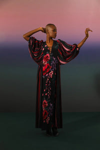 Garden lines kimono dress | Khushbu Rathod