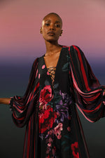 Garden lines kimono dress | Khushbu Rathod