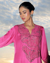 Anila Pink Applique Co-ord Set | AMBR