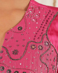 Anila Pink Applique Co-ord Set | AMBR