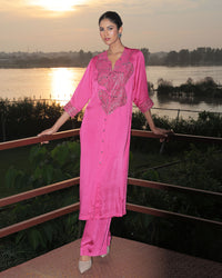 Anila Pink Applique Co-ord Set | AMBR
