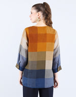Linen Mustard and Blue Tunic | Linen Bloom