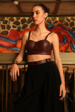 Wine berry sculpt bralette | Khushbu Rathod