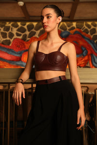 Wine berry sculpt bralette | Khushbu Rathod