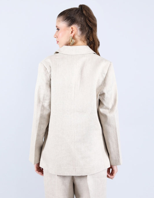 Beige Linen Blazer | Linen Bloom