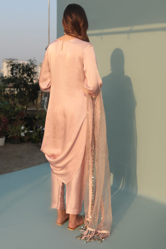 Saba  Pink Kurta Set with Pant and Dupatta-2 | Prahnaaya