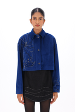 Blue Zardozi Jacket | AMBR