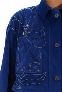 Blue Zardozi Jacket | AMBR