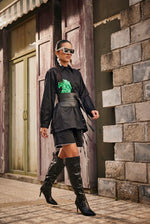 Wild Flower Black Shirt / Co-ord Set | Puja Agarwal