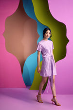 BLUE BOMBAY JERSEY DRESS IN NEBULA | CUIN