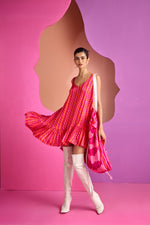 PINK/RED SHORT SUMMER DRESS IN AURA | CUIN