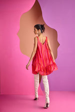 PINK/RED SHORT SUMMER DRESS IN AURA | CUIN
