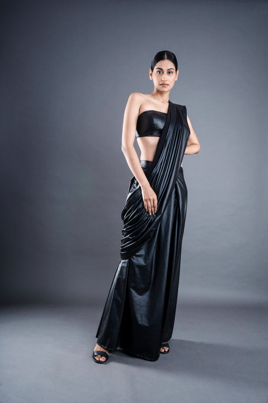 Faux leather saree | ATBW