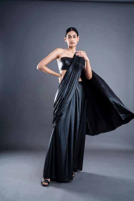 Faux leather saree | ATBW