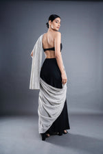 Stripped button saree | ATBW