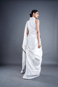 Mystic white saree | ATBW