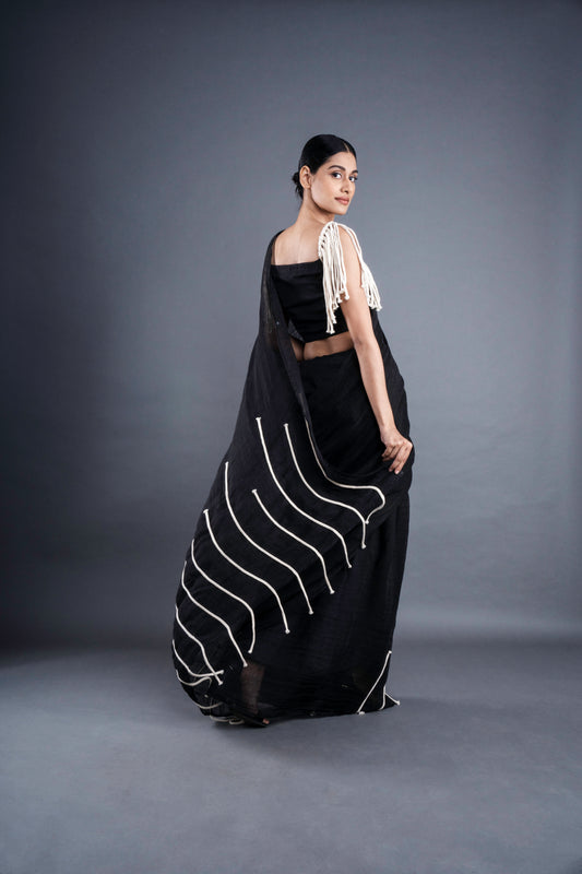 Black brunch saree | ATBW