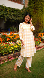 OCHRE CHECK TUNIC | Linen Bloom