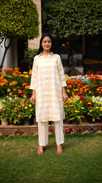 OCHRE CHECK TUNIC | Linen Bloom