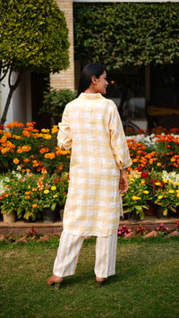 OCHRE CHECK TUNIC | Linen Bloom