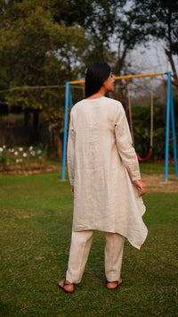 BEIGE HIGHLOW TUNIC | Linen Bloom