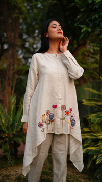 LIGHT PINK HIGHLOW TUNIC | Linen Bloom