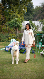 BEIGE DOG/CAT SHIRT | Linen Bloom