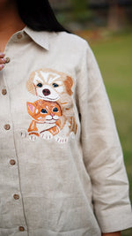 BEIGE DOG/CAT SHIRT | Linen Bloom