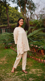BEIGE STAR PRINT SHIRT | Linen Bloom