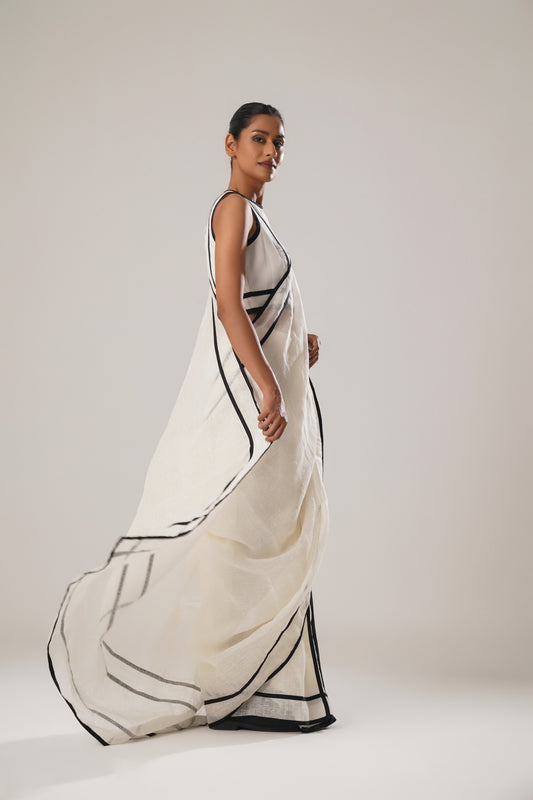 White patti saree | ATBW