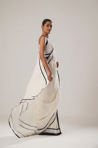 White patti saree | ATBW