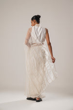 MJ White dori saree | ATBW