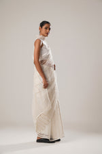 MJ White dori saree | ATBW