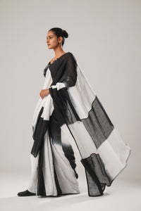 MJ ombre check saree | ATBW