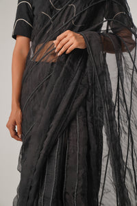 MJ Black dori saree | ATBW