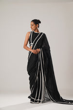 Black patti saree | ATBW