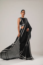 Black patti saree | ATBW