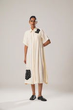 MJ Pleated dress (White) | ATBW