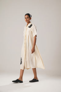MJ Pleated dress (White) | ATBW