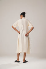 MJ Pleated dress (White) | ATBW