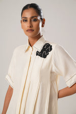 MJ Pleated dress (White) | ATBW